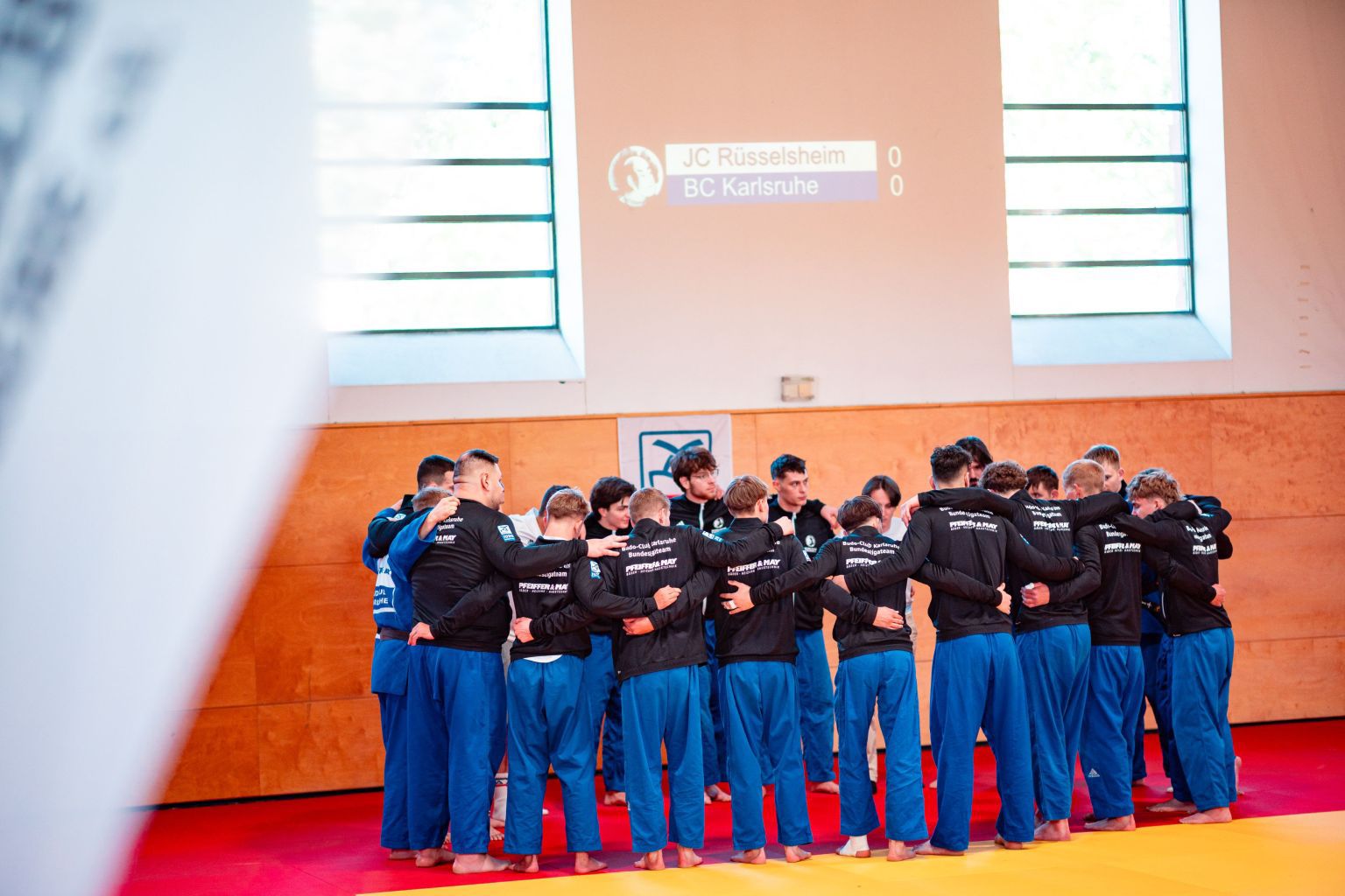 Gruppenfoto der erfolgreichen Judo-Mannschaft des Budo Club Karlsruhe